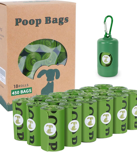 Dog Poop Bag Biodegradable Scented: Leak Proof Dog Waste Bags with 1 Dispenser, Eco-Friendly Poop Bags 26 Rolls Refills -390 Counts