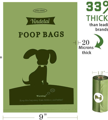 Dog Poop Bag Biodegradable Scented: Leak Proof Dog Waste Bags with 1 Dispenser, Eco-Friendly Poop Bags 26 Rolls Refills -390 Counts