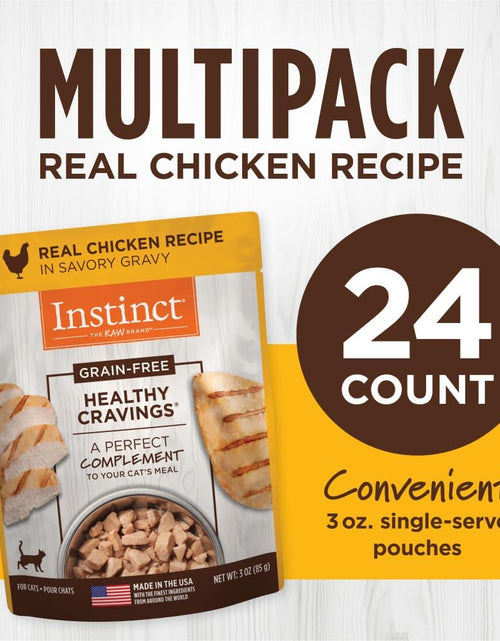 Load image into Gallery viewer, Healthy Cravings Grain Free Real Chicken Recipe Natural Wet Cat Food Topper by , 3 Ounce (Pack of 24)
