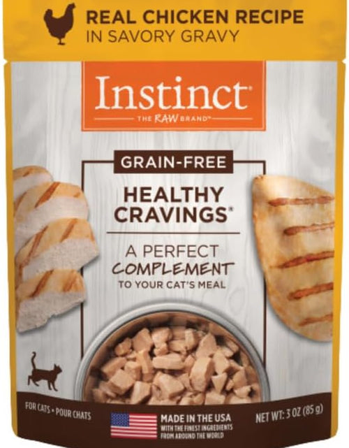 Load image into Gallery viewer, Healthy Cravings Grain Free Real Chicken Recipe Natural Wet Cat Food Topper by , 3 Ounce (Pack of 24)
