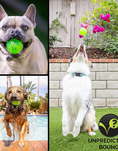 Load image into Gallery viewer, Durasqueak Dog Ball Dog Toys (Interactive Dog Toys That Float&amp;Squeak) Squeaky Dog Toys&amp;Dog Balls for Playing,Fetching&amp;Retrieving-Great Alternative to Traditional Tennis Balls Green 2.5 Inch
