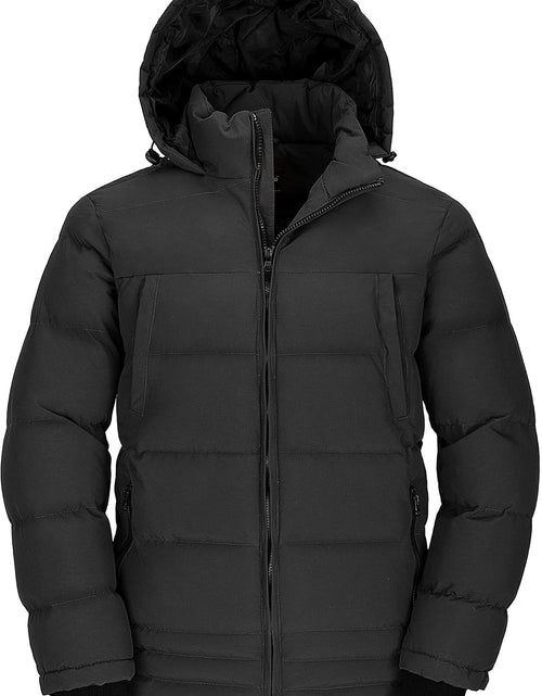 Load image into Gallery viewer, Men'S Thicken Puffer Jacket Insulated Water-Resistant Warm Winter Coat with Hood
