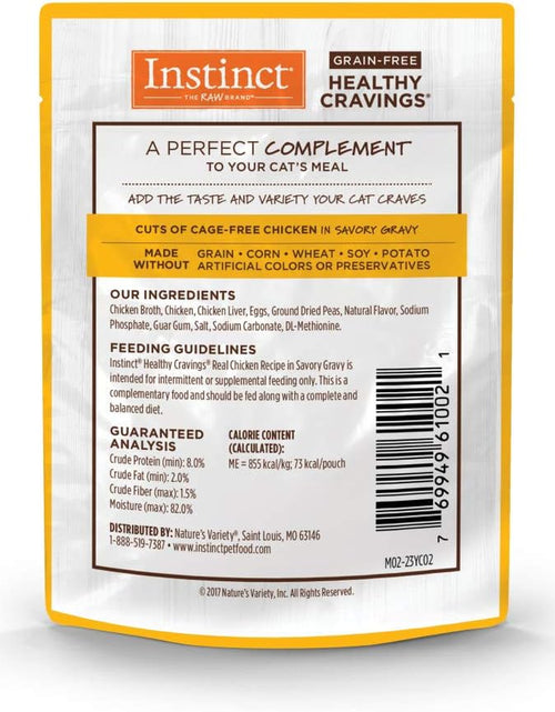 Load image into Gallery viewer, Healthy Cravings Grain Free Real Chicken Recipe Natural Wet Cat Food Topper by , 3 Ounce (Pack of 24)
