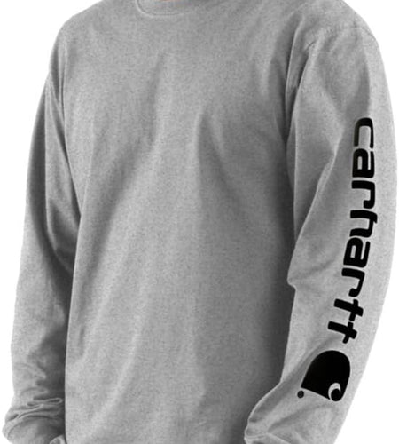 Men'S Loose Fit Heavyweight Long Logo Sleeve Graphic T-Shirt (Big & Tall)