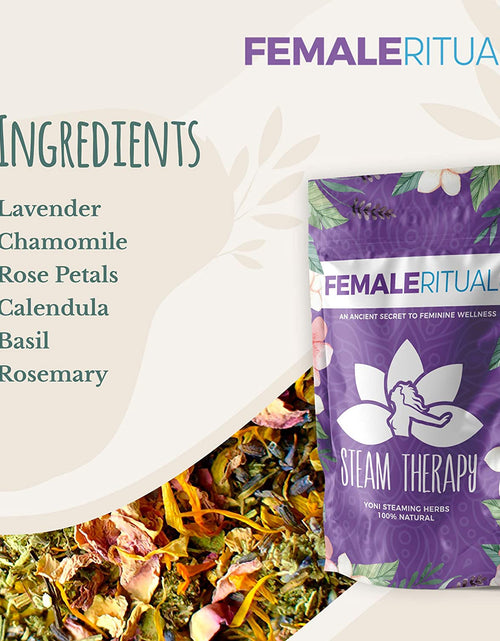 Load image into Gallery viewer, Yoni Steam Herbs - Natural Vaginal Steamer to Detox &amp; Cleanse - V Steam at Home Kit for Menstrual Support, PH Balance &amp; Dryness - Gentle Female Herbs
