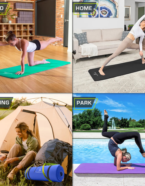 Load image into Gallery viewer, Extra Thick Yoga and Pilates Mat 1/2-Inch or 1-Inch Thick for Fitness
