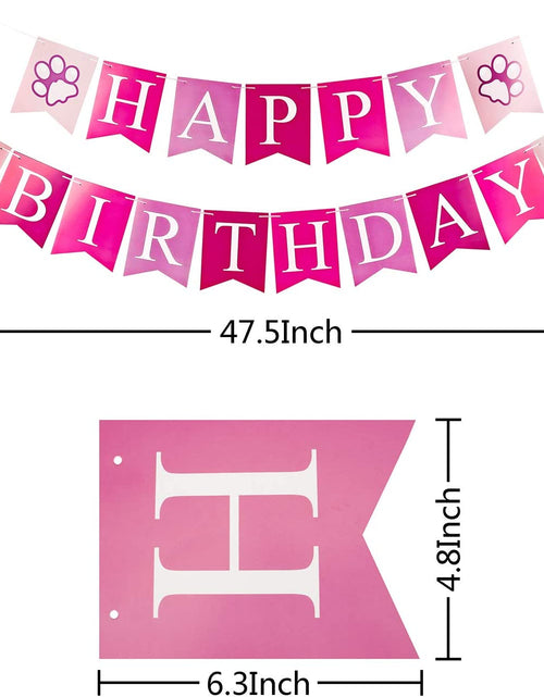 Load image into Gallery viewer, Dog Birthday Party Supplies Bandana Hat Banner Set Boy Girl Cute Bow Tie Scarf Dog Birthday Decorations (Pink，Dog Girl)
