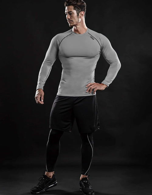 Load image into Gallery viewer, Men'S Long Sleeve Compression Shirts Top Sports Workout Running Athletic Gym Baselayer Dry Cool
