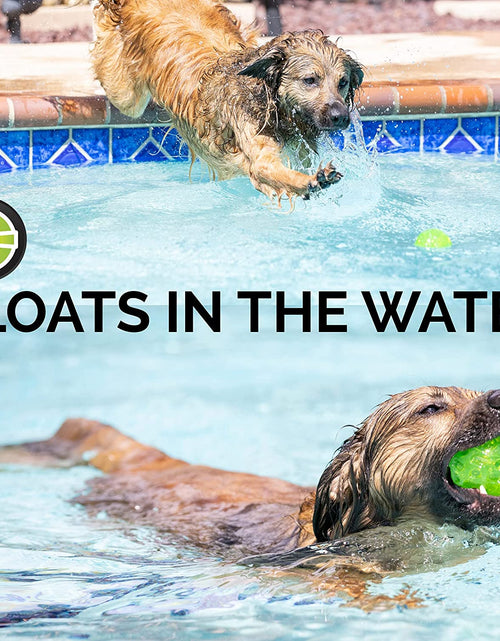 Load image into Gallery viewer, Durasqueak Dog Ball Dog Toys (Interactive Dog Toys That Float&amp;Squeak) Squeaky Dog Toys&amp;Dog Balls for Playing,Fetching&amp;Retrieving-Great Alternative to Traditional Tennis Balls Green 2.5 Inch
