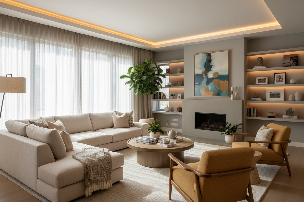 Cozy modern living room