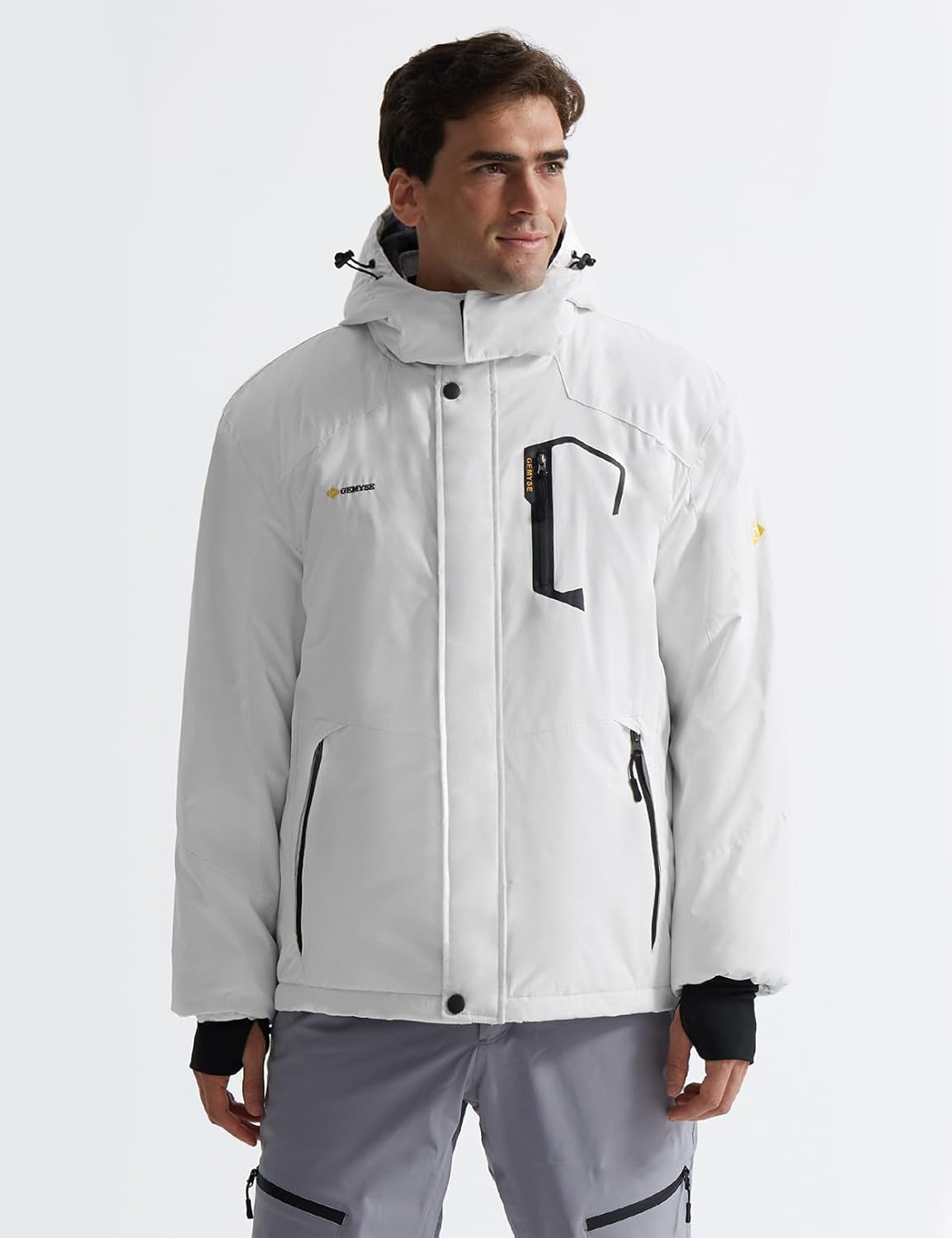 Men'S Mountain Waterproof Ski Snow Jacket Winter Windproof Rain Jacket