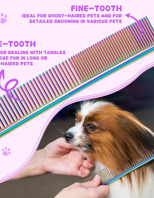 Load image into Gallery viewer, Professional Dog Grooming Scissors Set, 7 Inch/8 Inch Pet Grooming Scissors Chunkers Shears for Dog, Curved Dog Grooming Scissors, Thinning Shears for Dog with Grooming Comb
