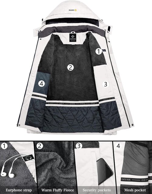 Load image into Gallery viewer, Men'S Mountain Waterproof Ski Snow Jacket Winter Windproof Rain Jacket
